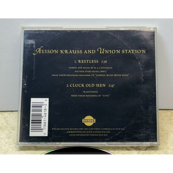 Alison Krauss & Union Station Restless CD Single Country Folk 2 Tracks 2004 - Picture 3 of 6